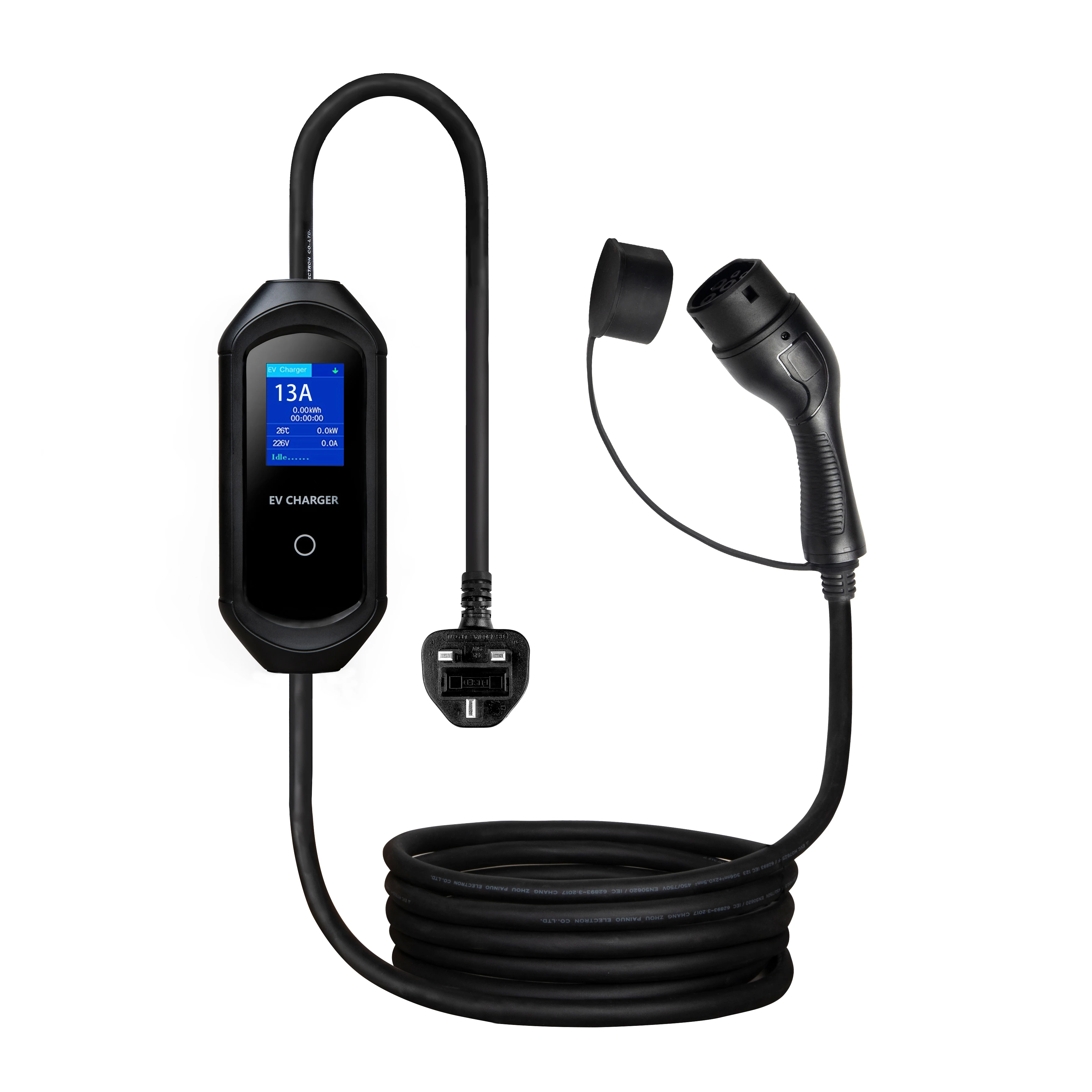 KINLANAO EV Charger Type1 7kw 32A 5M EVSE Charging Cable Plug Controller Wallbox for Electric Car