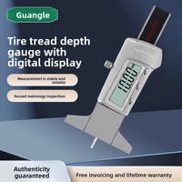 Tire tread depth gauge Metal casing display unit portable vernier digital 0-30mm mm inch groove depth gap small pointed tips