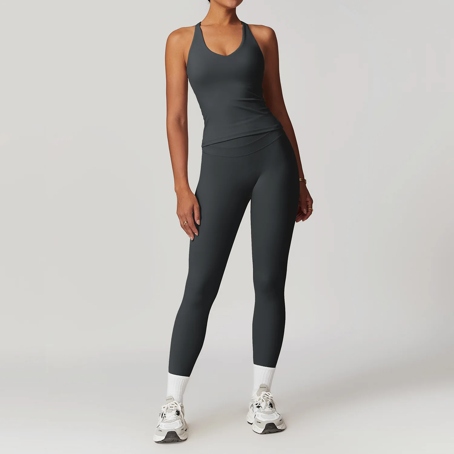 New Woman Gym Sportswear Sports Bra Leggings Two Piece Sets Outifits Naked Feeling Female Fitness Clothing Women Yoga Tracksuit