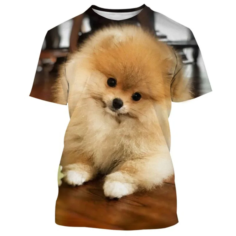 3D Men\'s T-shirt Cute Dog Print Graphic Short Sleeve Top Y2k Summer Casual T Shirts for Men/Women O-Neck Fashion Streetwear Tees