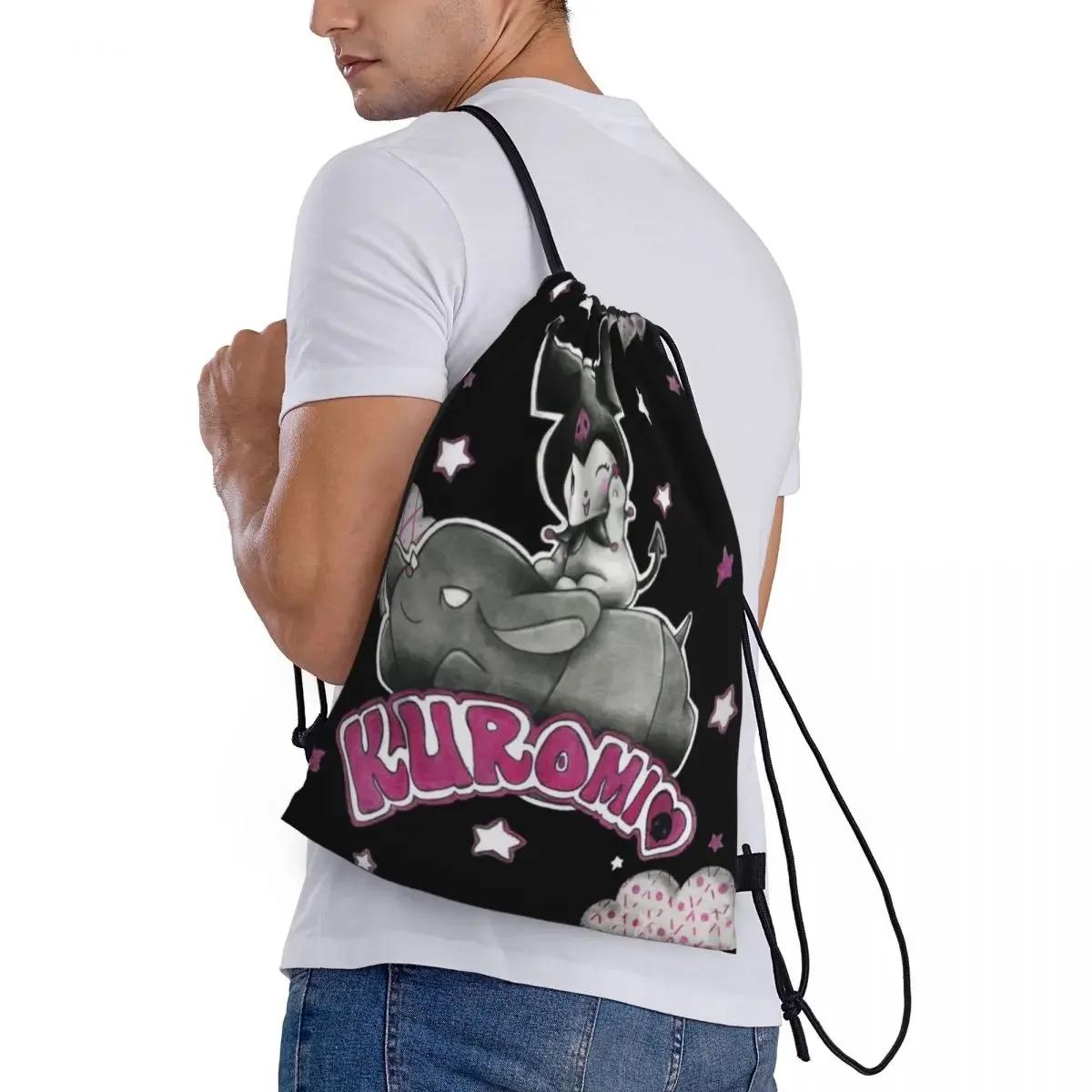 حقيبة رياضية محمولة من كورومي، حزام برباط سميك، حقيبة ظهر للركوب، حقيبة أحذية برباط لصالة الألعاب الرياضية، حقائب ظهر للملابس