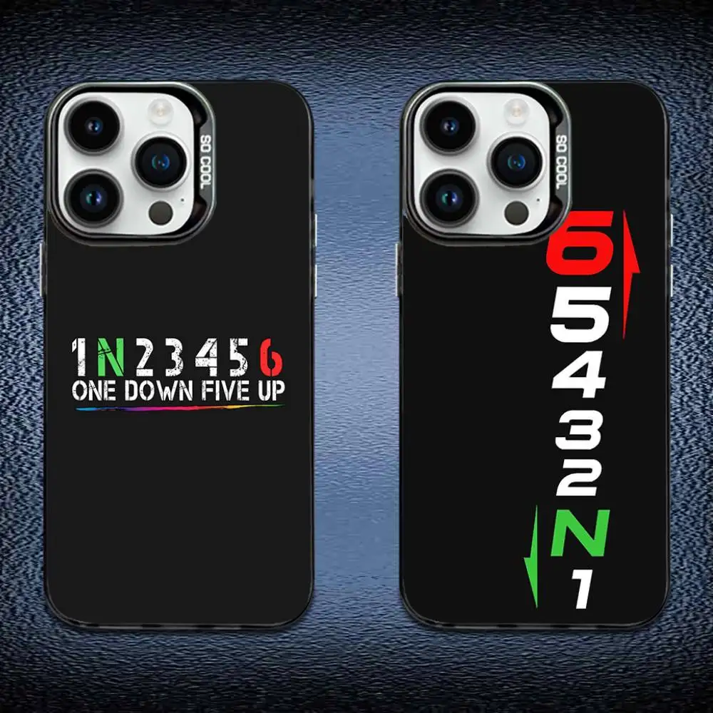 

1N23456 Motorcycle Phone Case For iPhone 16,15,14,13,12,11,Mini,Pro,E,MAX Black Candy Matte Shockproof Cover
