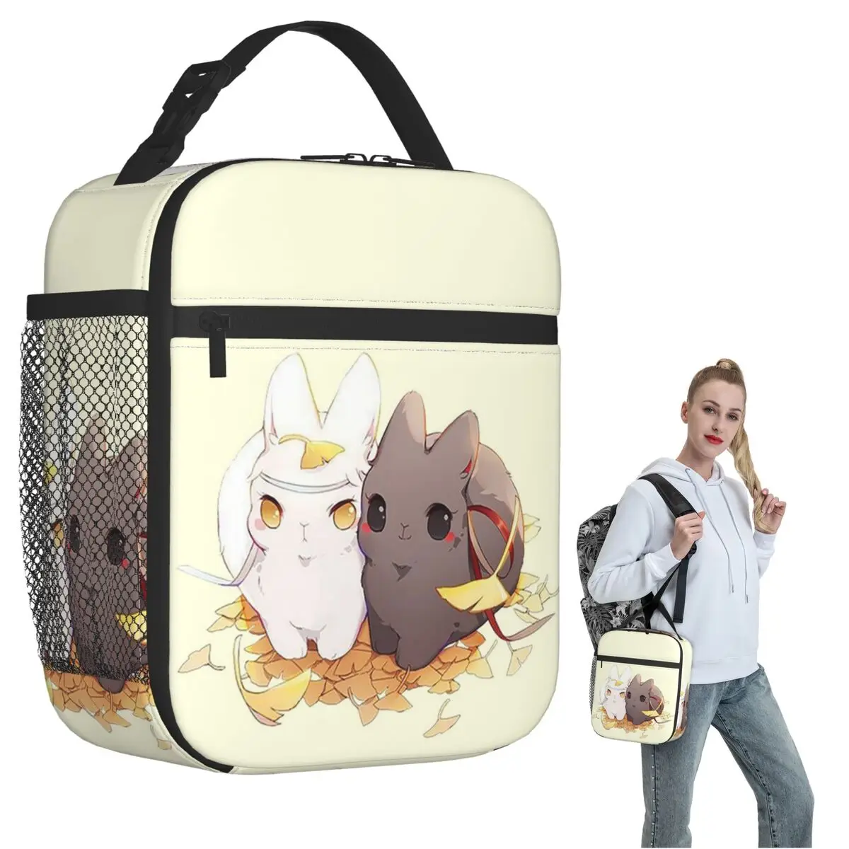 Термосумка для обедов Untamed Mdgz Wangxian Bunnies Mo Dao Zu Shi для женщин и детей, портативный контейнер для еды, термосумка-тоут