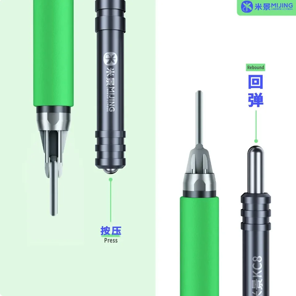 MIJING-Quick Release Knife, KC8, Hand Polished, Elastic Blade, Cut off, Black Glue, Main Board, IC CHIP Edge, Adhesive Removal