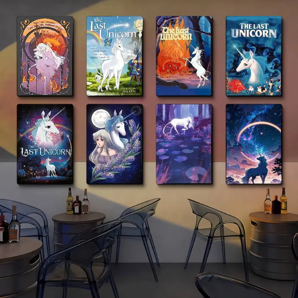 T-The L-Last U-Unicorn Anime DIY Sticky Poster Waterproof Paper Sticker Coffee House Bar Stickers Wall Painting