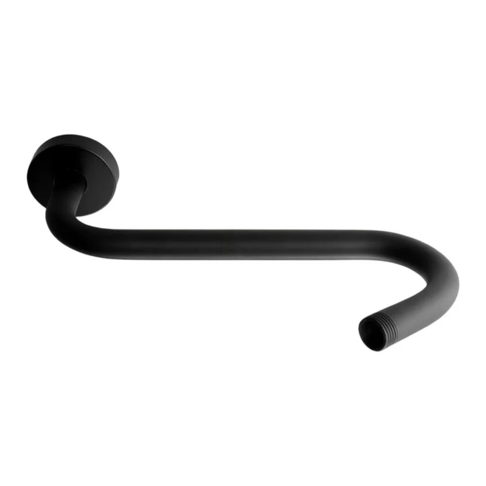 Stainless Steel for S Curve Shower Arm 10 Inch Length with Flange Mounting Plate and Standard 1/2 Inch Male Pipe Thread