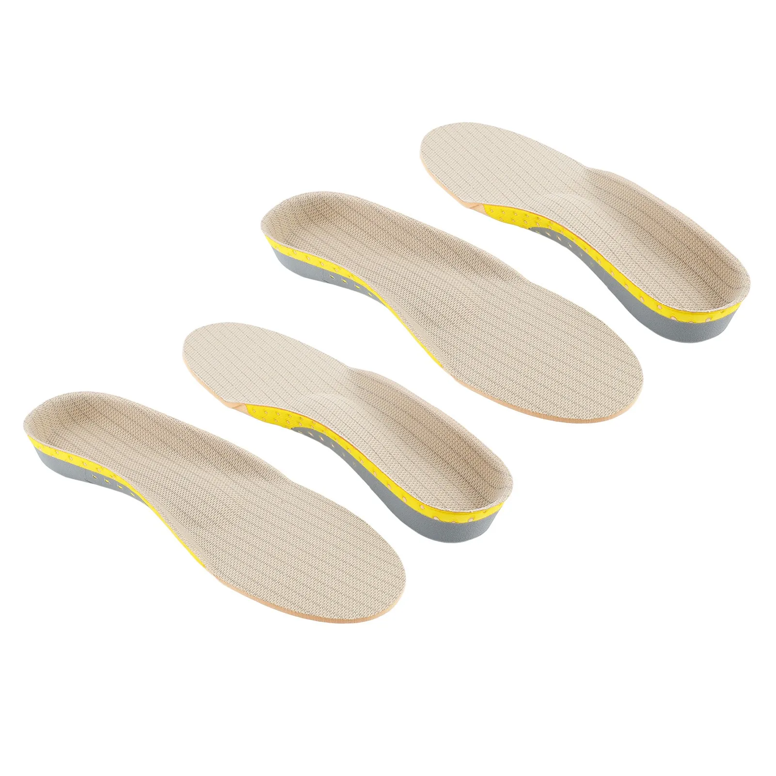 2 Pairs Shoe Insoles Light Weight Breathable Shoe Pads Flat Feet Correction EVA Soles Relief Insoles for Walking Running