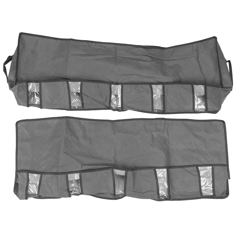 

2 Pack Underbed Storage Bag,Clothes Storage Bag Clear Window,For Clothes/Blanket