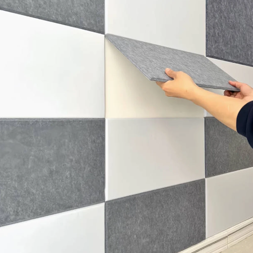 Panel Acústico de Alta Densidad de 6 Piezas, Absorbente de Sonido, Insonorizante, para Estudio, Hogar, Aislamiento, Tablero de Corcho Decorativo para Pared
