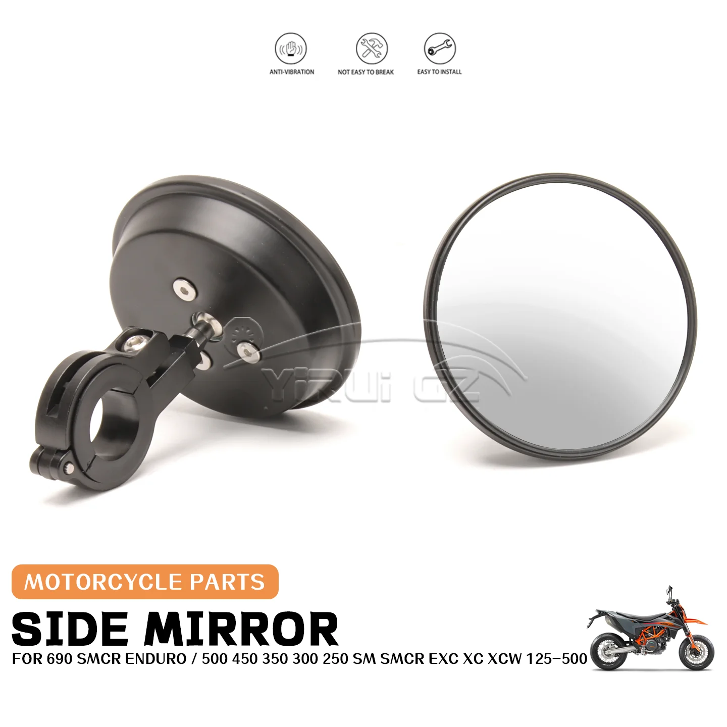 

Motorcycle For 690 SMCR ENDURO / 500 450 350 300 250 Blind Spot Auxiliar Retrovisor SM SMCR EXC XC XCW 125-500 rearview mirrors