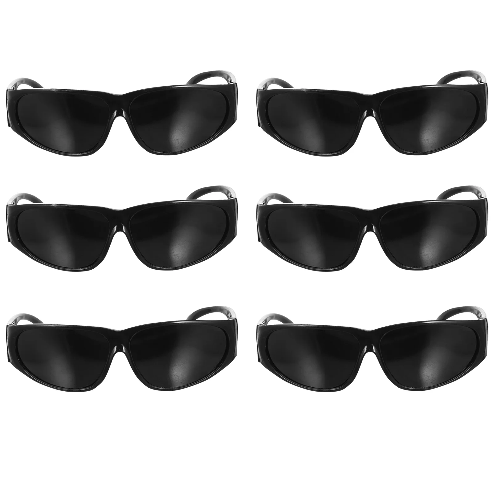 6 Pcs Protective Eyewear Welding Goggles Glasses Eyes Anti-scratch Black Sunglasses