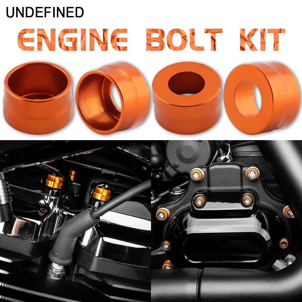 Motorcycle Engine Screw Cap Bolt Cover Guard Kit For Harley M8 TWIN CAM EVO Sportster XL883 1200 Dyna Softail Touring Road King