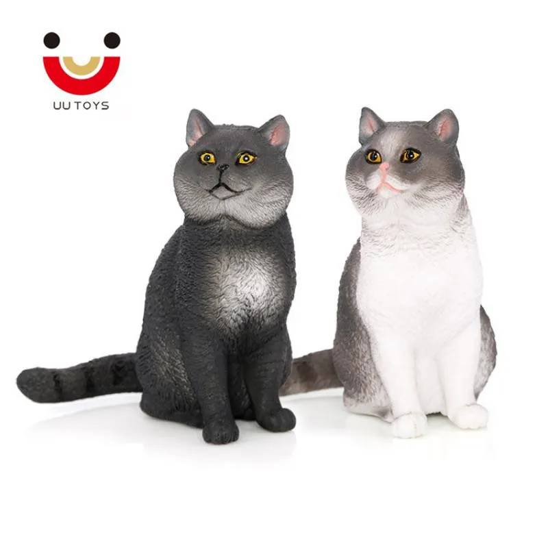 

Simulated Animal Action Figure Model Solid Static Domestic Short Hair Cat Pet Children's Cognitive Toy Decorative Ornaments Gift