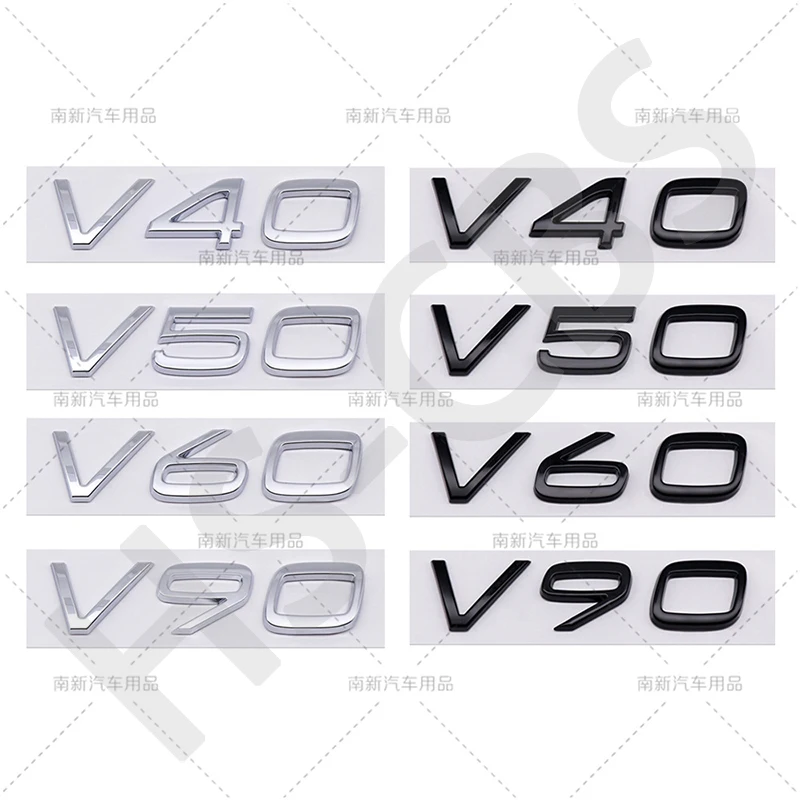 Gloosy V40 V50 V60 V90 Эмблема на багажник Автомобильные наклейки для Volvo Аксессуары Задний багажник Логотип перемещения Наклейка Стайлинг автомобиля