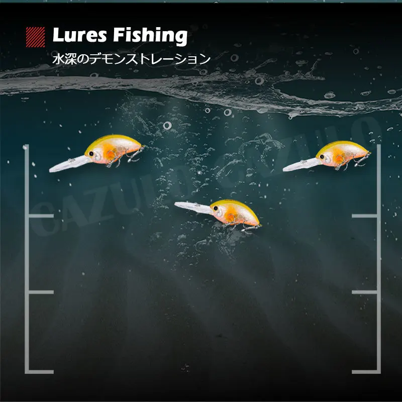 Fishing Accessories Lures Crankbait 12.3g 50mm Floating 0.8-3m Crank Minnow Isca Artificial Bait Wobbler Pesca Pike Fish Leurre