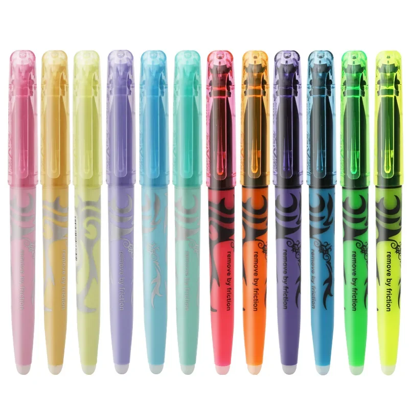 Erasable Highlighters Pastel Drawing Pen Fluorescent Highlighter Pen Markers for Student School Office Supplies Cute Stationery