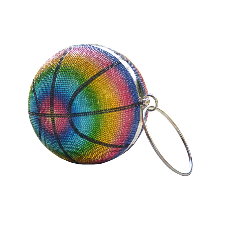 

Diamond Bag For Women Diagonal Straddle Handheld Ball Bag Evening Banquet Bag Colorful Basketball Water Diamond Bag Female