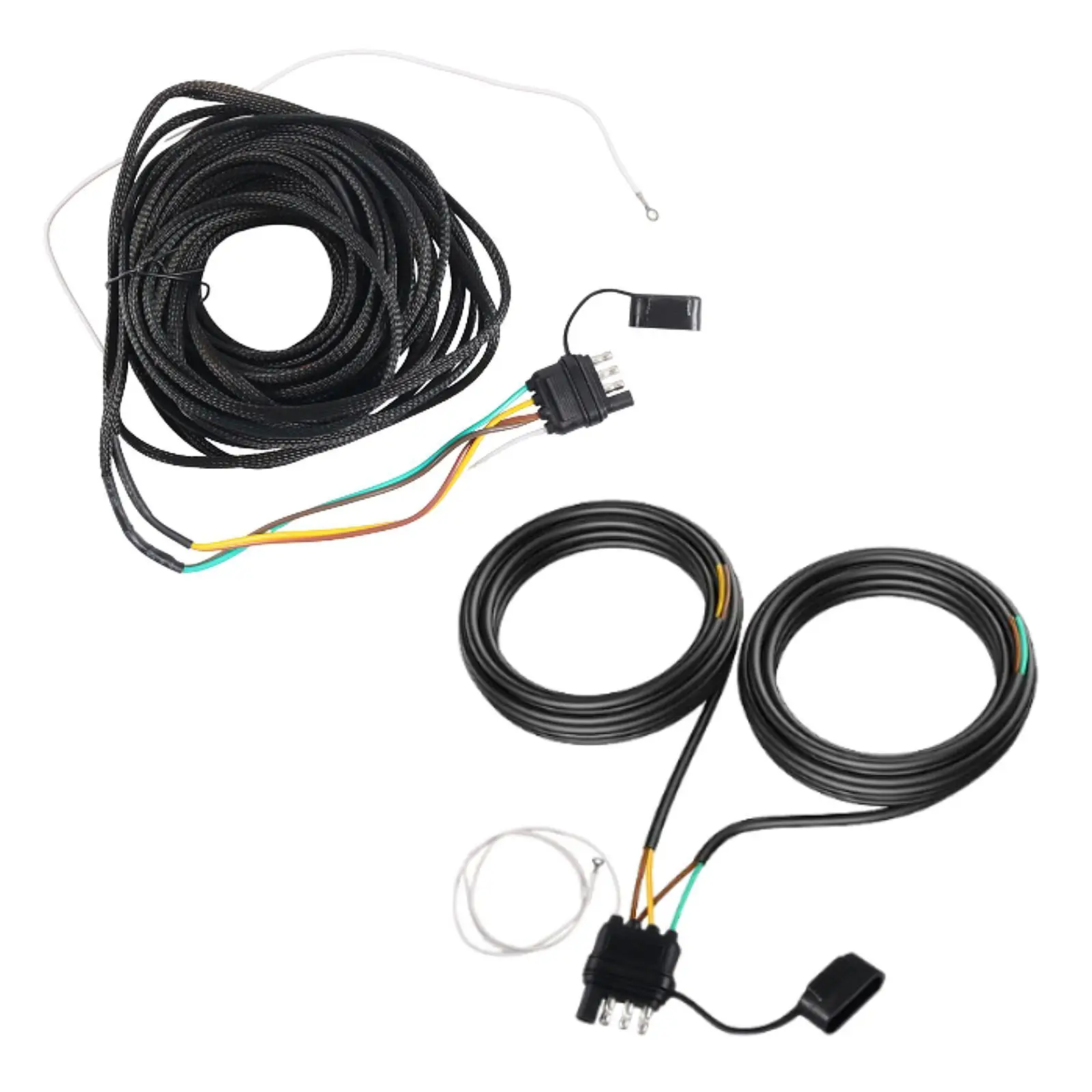 

Automotive Parts 4 Way 26FT Trailer Wiring Harness Kit with Electric Brake Wire for Utility Trailer Lighting