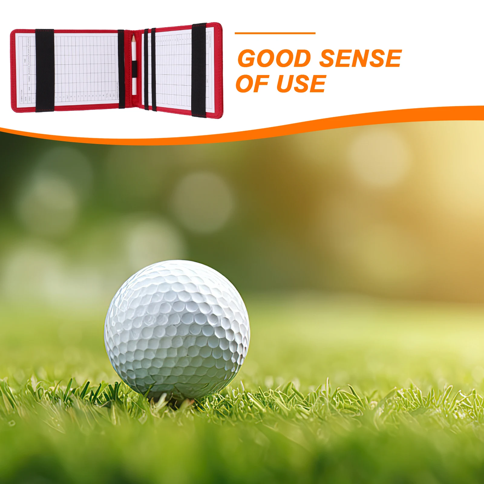 

Golf Score Book Black PU 1 Paper Card Recording Notebook for Golfing Scorekeeping Course Training Accessories Lightweight