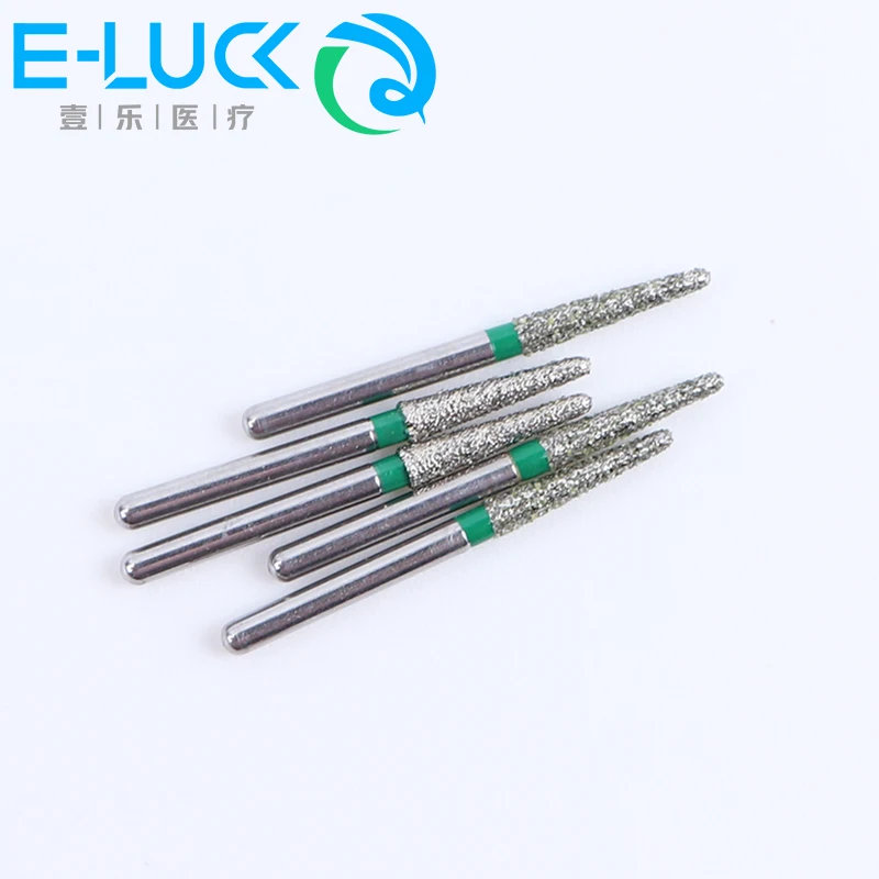 10pcs/box Dental Diamond Burs for Dentistry Handpiece Handle Diameter 1.6mm Dentist Tools TR-11F