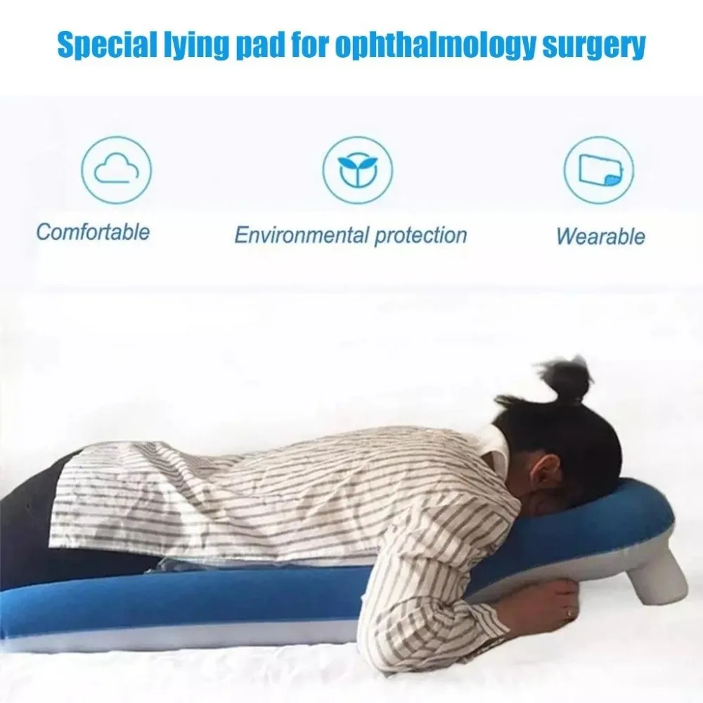 New Universal Face Down Pillow Inflatable Design Portable Eye Surgery Pillow Comfortable Recovery Support Prone Pillow