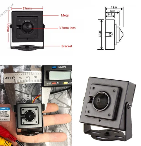 Imagen 2 del producto Sonda 5MP AHD/TVI/CVI/analógica 4 en 1 Super Mini 4MP 8MP 1080P CCTV Mini cámara lente cónica menú OSD Micro soporte de Monitor de seguridad