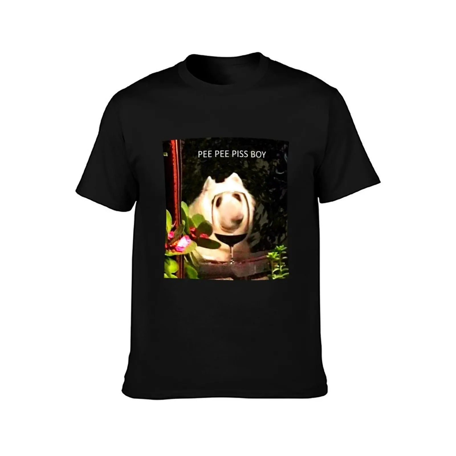 piss boy T-Shirt Casual Simple Design Short Sleeve Shirt