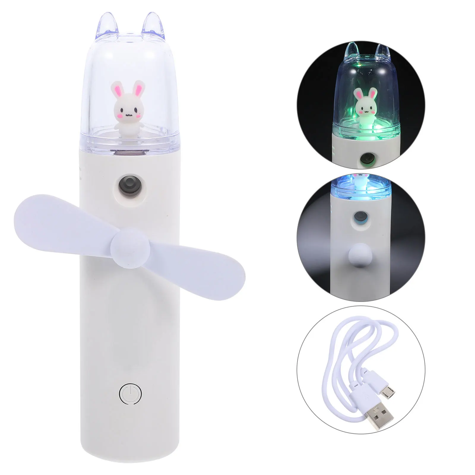 

1Pcs Mini USB Rechargeable Spray Fan Portable Water Misting Fan Handheld Cooler for Summer Outdoor Travel Sporting Events