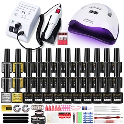 Beginner Nail Set Nail Polish Kit UV LED Lamp Dryer And Electric Nail Drill Full Manicure Tools Sets For Salon and Home