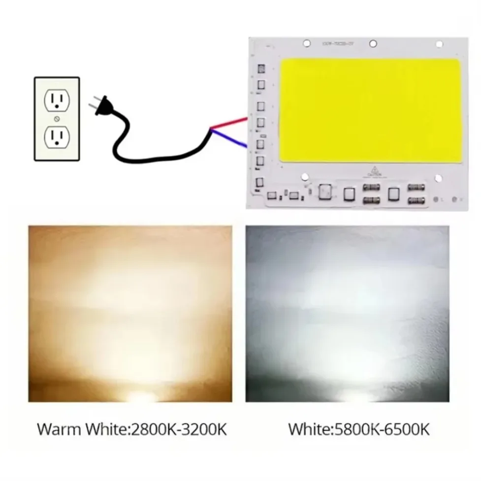 AC200-240V COB LED Chip 50/100/150/200W Smart IC No Need Driver Integrated Light Source for DIY Flood Light Spotlight Lighting