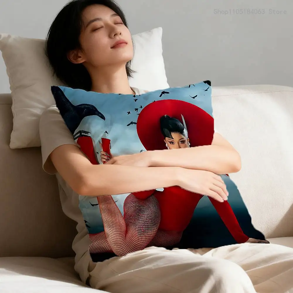 AM I THE DRAMA C-Cardi B Pillow Case For Sofa Decor Car Office Room Printing Cushion Cover Decorations and Protector