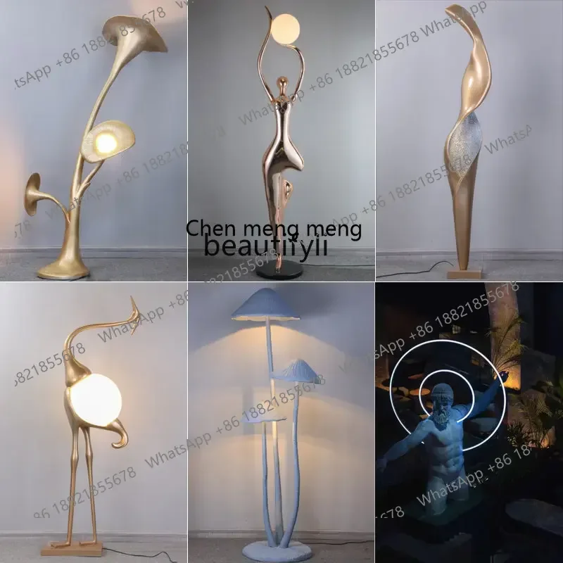 S7486 ss Entrance Door Lobby Decoration European Art Abstract Living Room TV Cabinet Large Floor Humanoid Ornaments