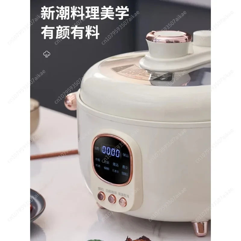 Household Ceramic Glaze, Three Compartment Inner Pot, Electric Rice  Mandarin Duck Separated Multifunctional Pressure Cooker