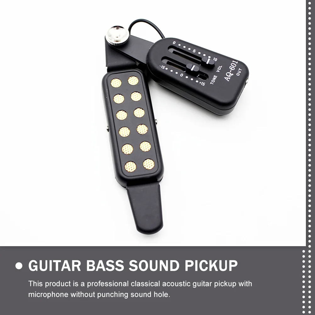 

Soundhole for Acoustic No Hole Drilling Microphone Preamp Piezoelectric Transducer Durable Practical Pickup Accessory Folk