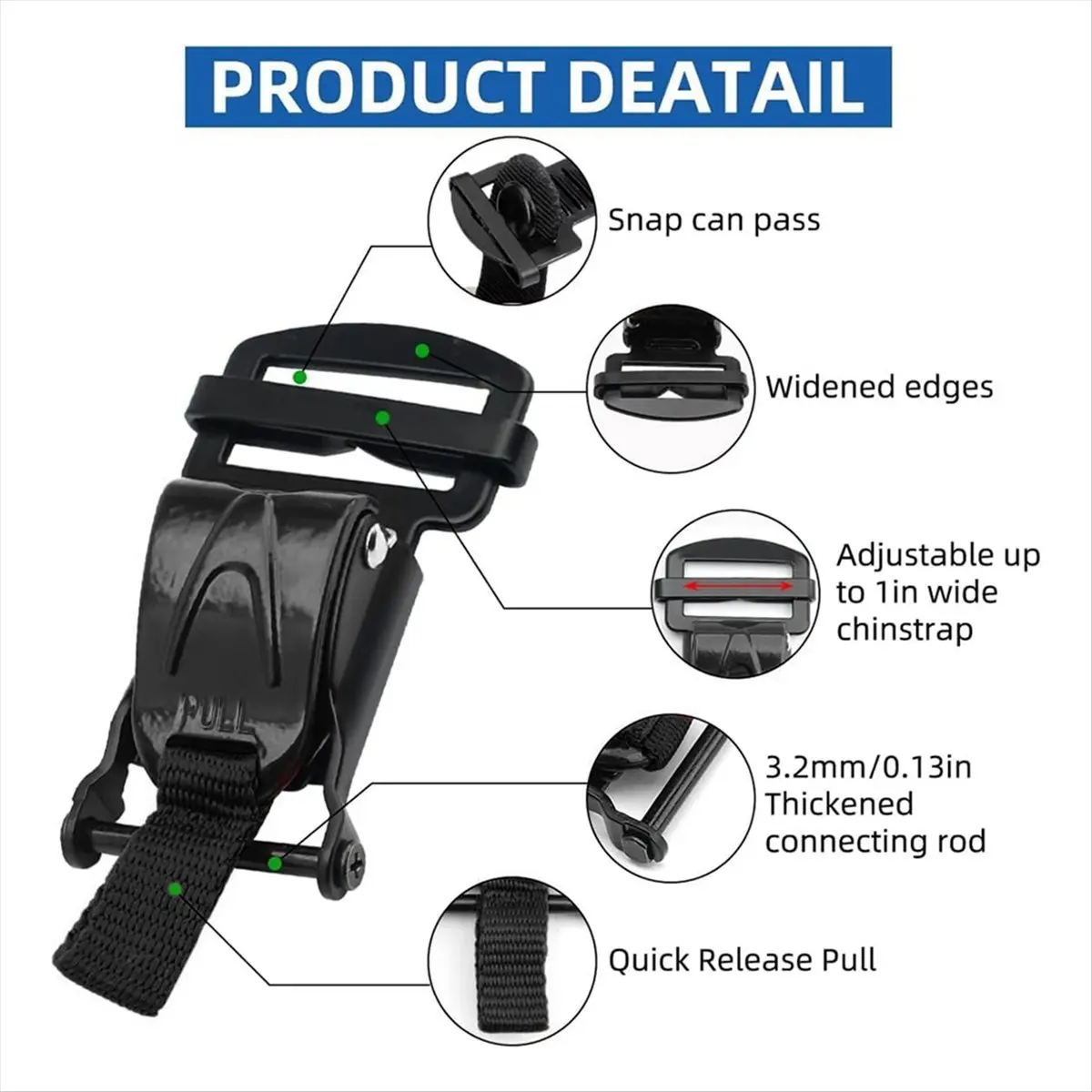 طقم استبدال مشبك سريع التحرير - مراجعة Quick Release Buckle Motorcycle Helmet وسعره