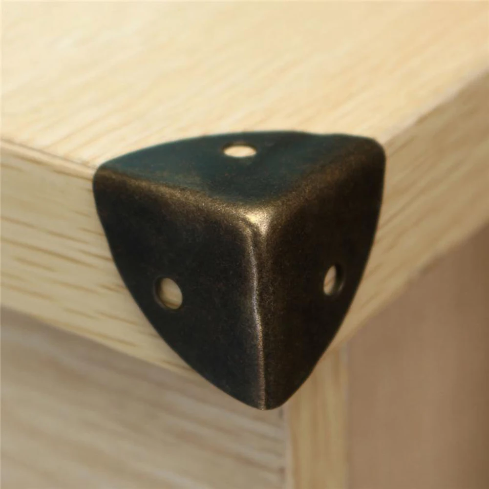 

Corner Protector Corner Guards Furniture Accessories 24pcs Bronze High Quality Retro Wood Box Corner Protector
