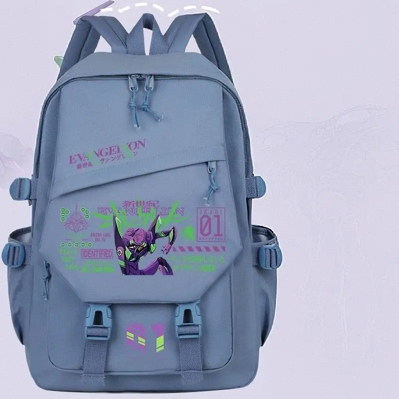Neon Genesis Evangelion Backpack Cute Fashion Cartoon Personalized Creative Student Large-Capacity School Bag Gift for Friends view 3