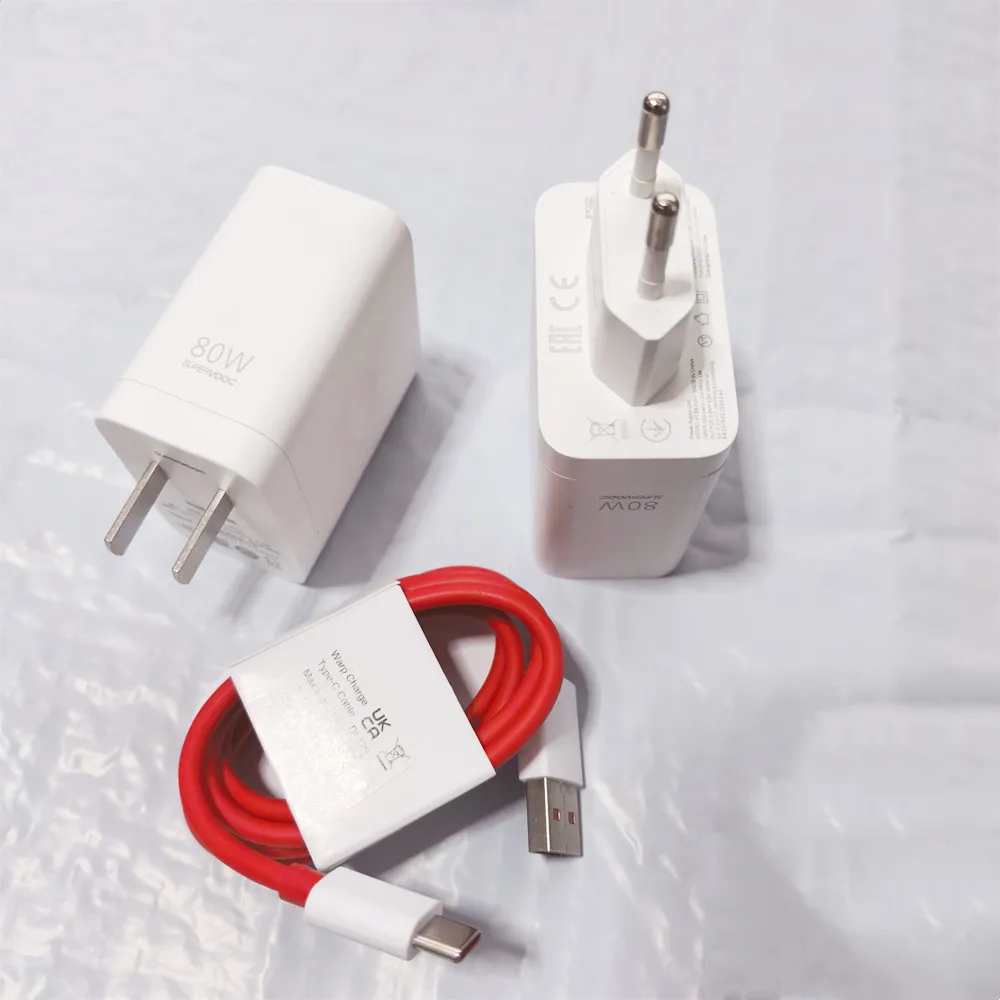 Oneplus Supervooc 80W Charger Original Usb Type A Power Adapter For 1+ 9 10 Pro Nord 3 5 CE3 10T Super Vooc Fast Charging Cable