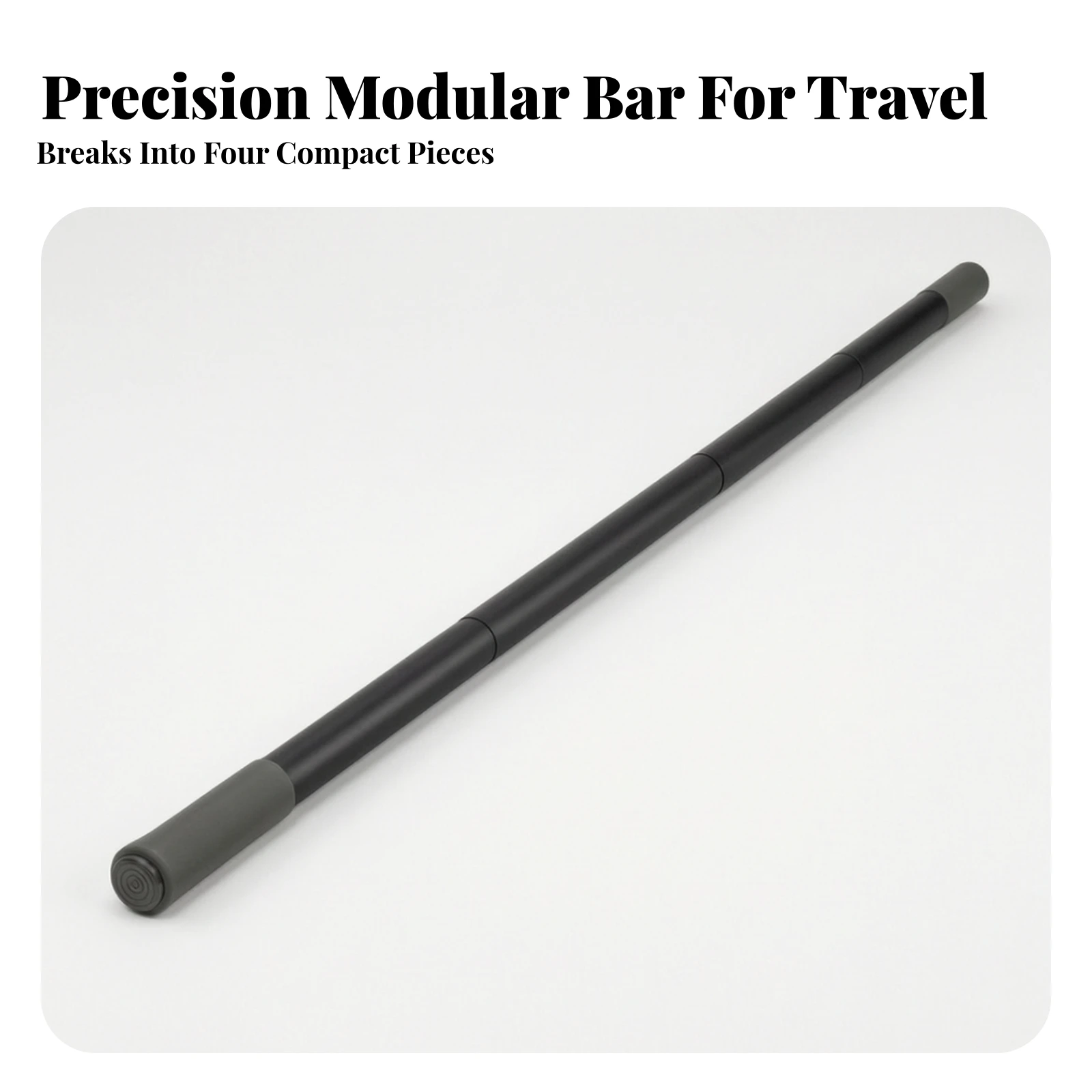 Mobility Bar 151 Cm Length Portable Sectional Fitness Rod Metal Stretching Bar with Padded End Grips for Flexibility Practice