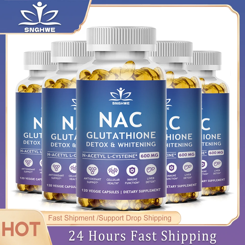 NAC-Capsules de N-acétylcystéine, immunisées, Séchinatives, anti-continuité de la santé, Glutathion, soja, sans OGM, sans évolu