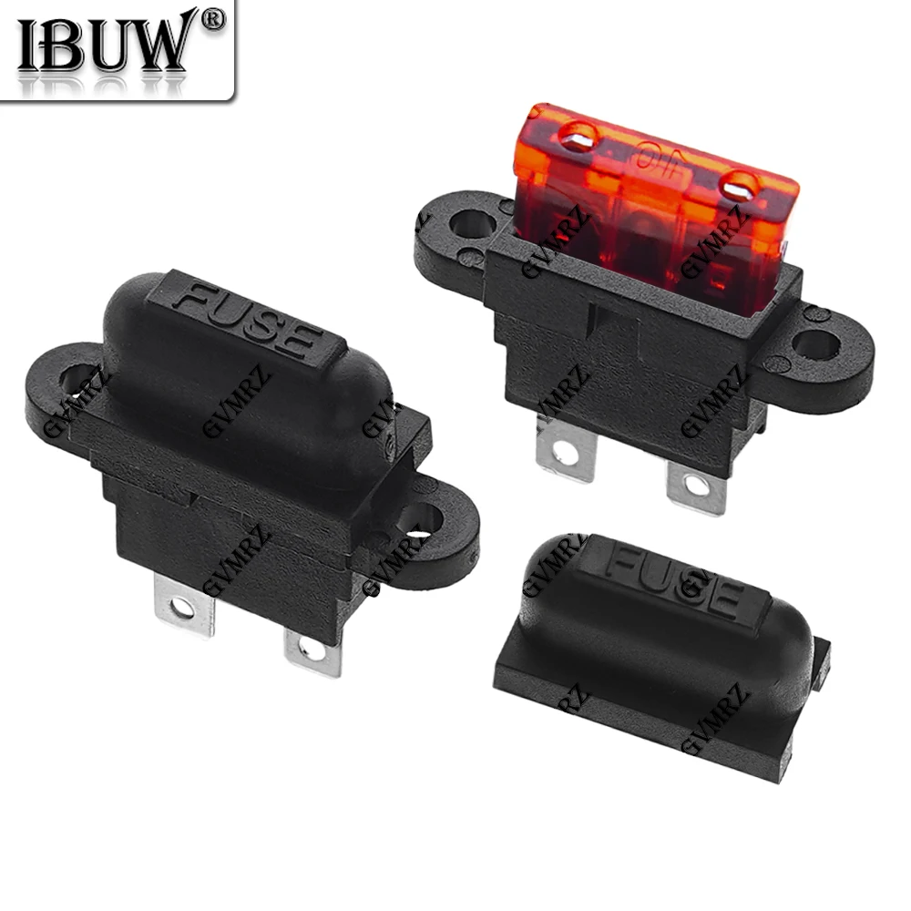 5PCS 10A 30A 35A 40A 50A Waterproof Auto Standard Middle Fuse Holder + 1-50A Car Boat Truck ATC ATO Blade Fuse 15A 20A 25A 3A 5A
