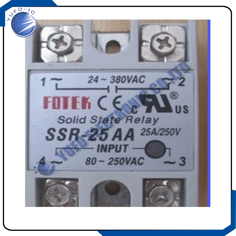 Free Shipping Solid state relay SSR 24-380V AC/25A output, 80-250V AC