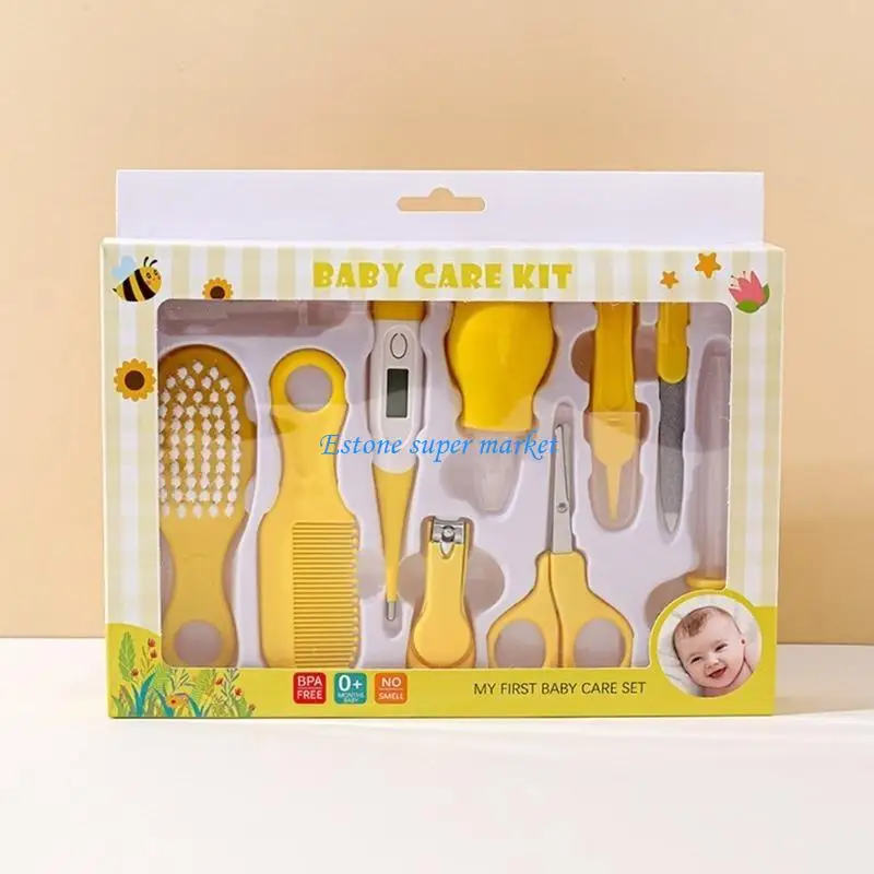 090B Essential Baby Care for Grooming and Health Care 10 Piece Set Including Nails File, Nasal Aspirator, and More