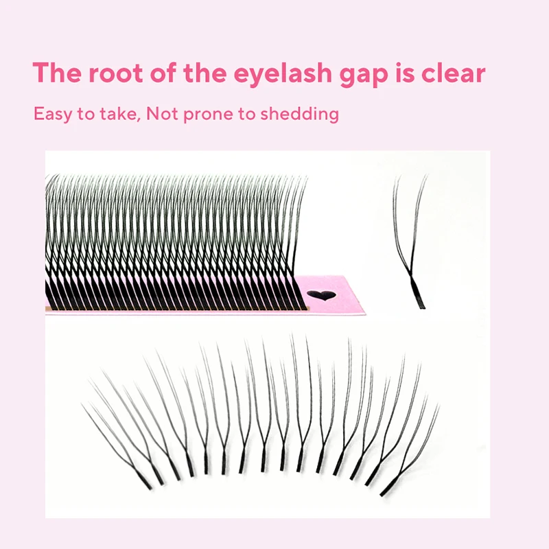 DIYDAY Extensión de Pestañas en Forma de U Fácil de Aplicar Volumen 3D Postizas Naturales Sueltas Forma U YY Visón Falso para Maquillaje 2