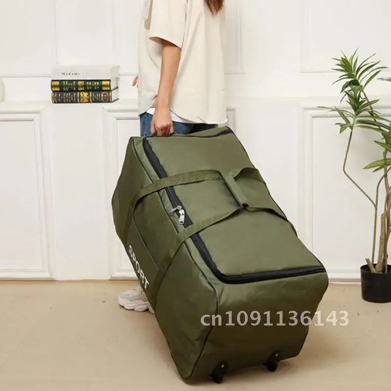 600D Camouflage Luggage Moving Big Bag Thick Waterproof Artifact Travel Duffle Moving Large Bags Cloth Storage Bag Men's Oxford