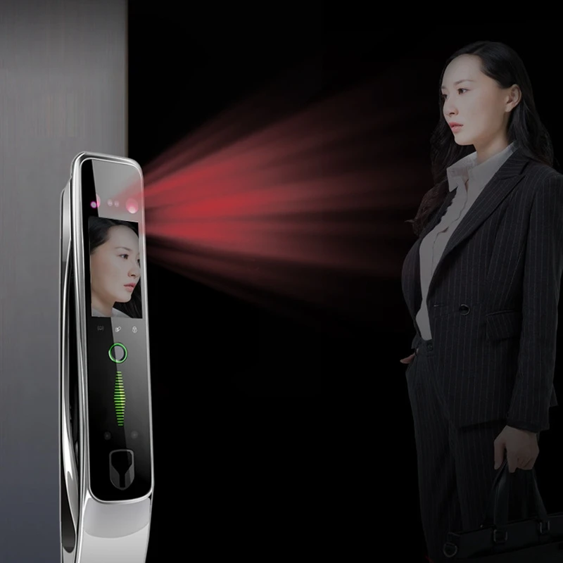 3D Face Recognition Palmprint Smart Electronic Lock Automatic Anomaly Detection AI Intelligent Home Office Fingerprint Door Lock