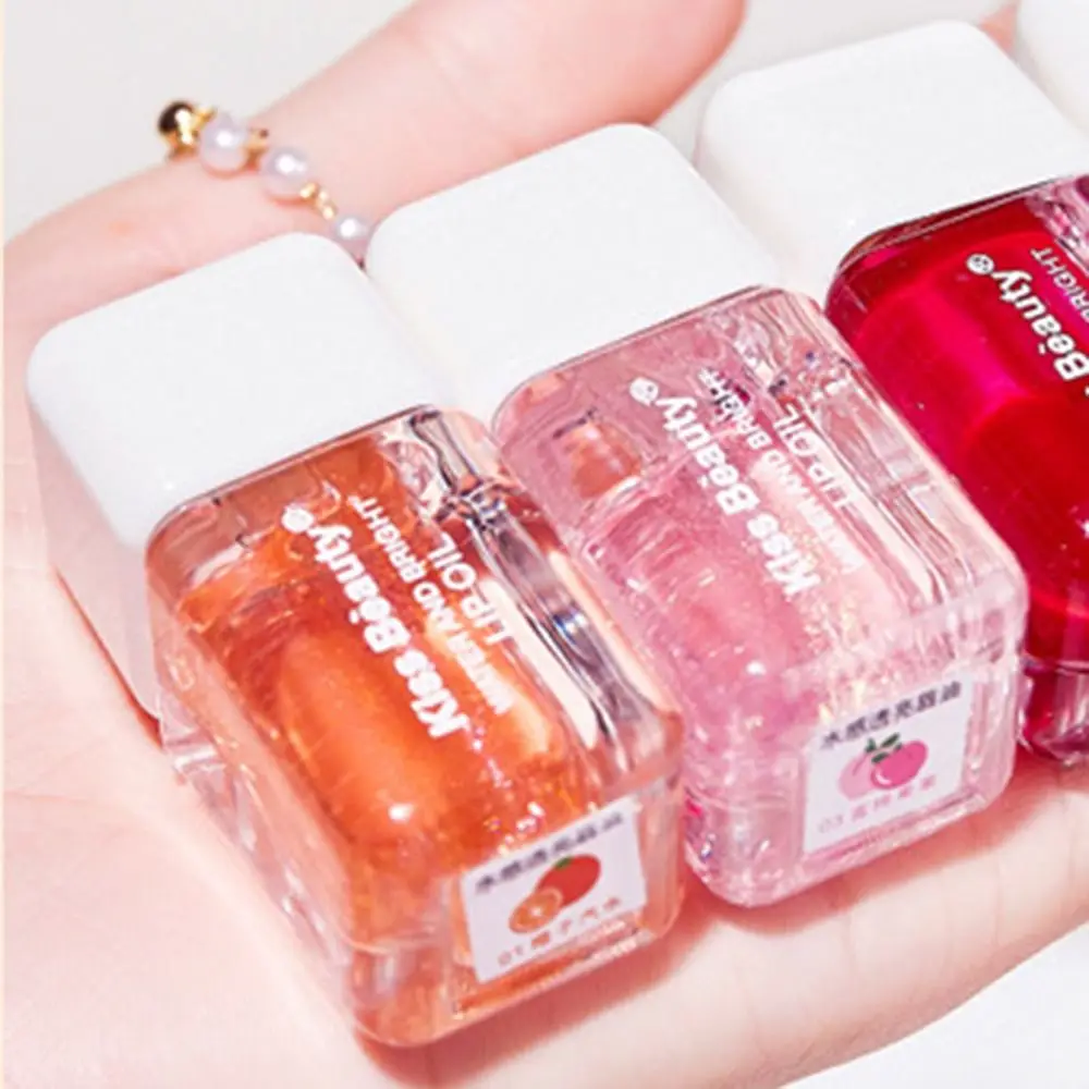 Portable Waterproof Glass Lip Oil Moisturizing Lip Care Liquid Lipstick Long Lasting Plumping Lip Balm Make Up