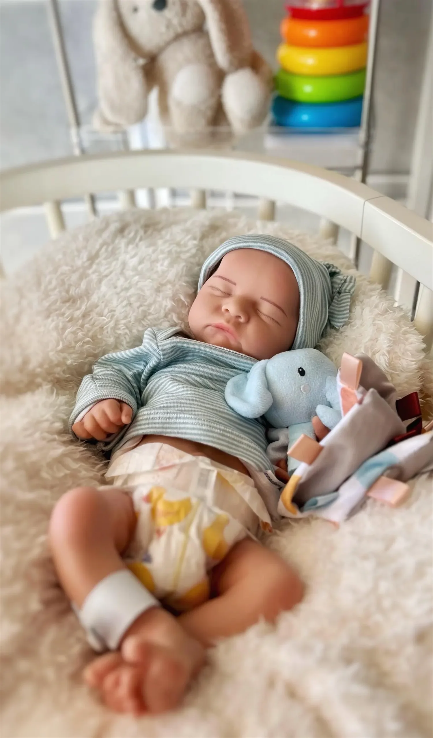 Kan Wasbaar/Open Mond 40 Cm Levi Hele Lichaam Stevige Siliconen Pasgeboren Jongen Pop Levensechte Echte Bebe Reborn Corpo de Siliconen Pop