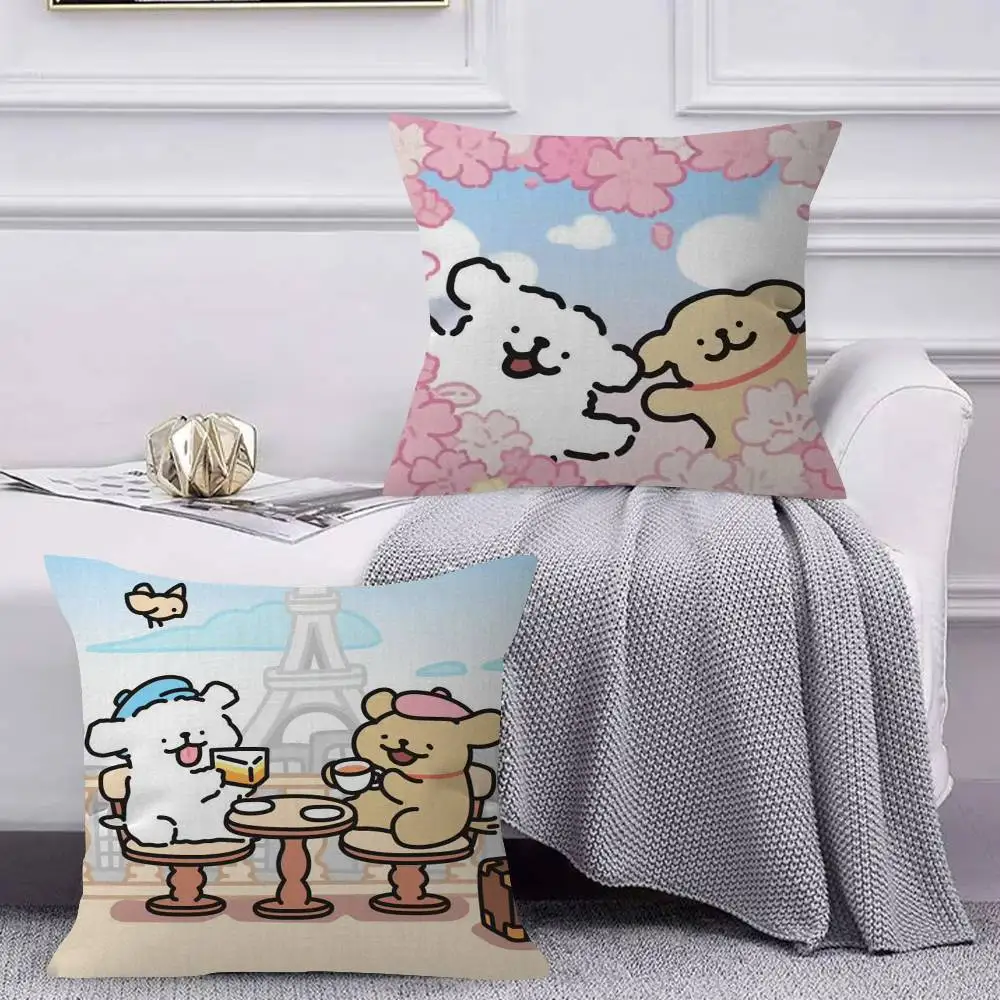 Cartoon maltese and golden   Cushion Cover 30x50 Polyester Sofa Cushions Decorative Throw Pillows Home Decoration Pillowcover