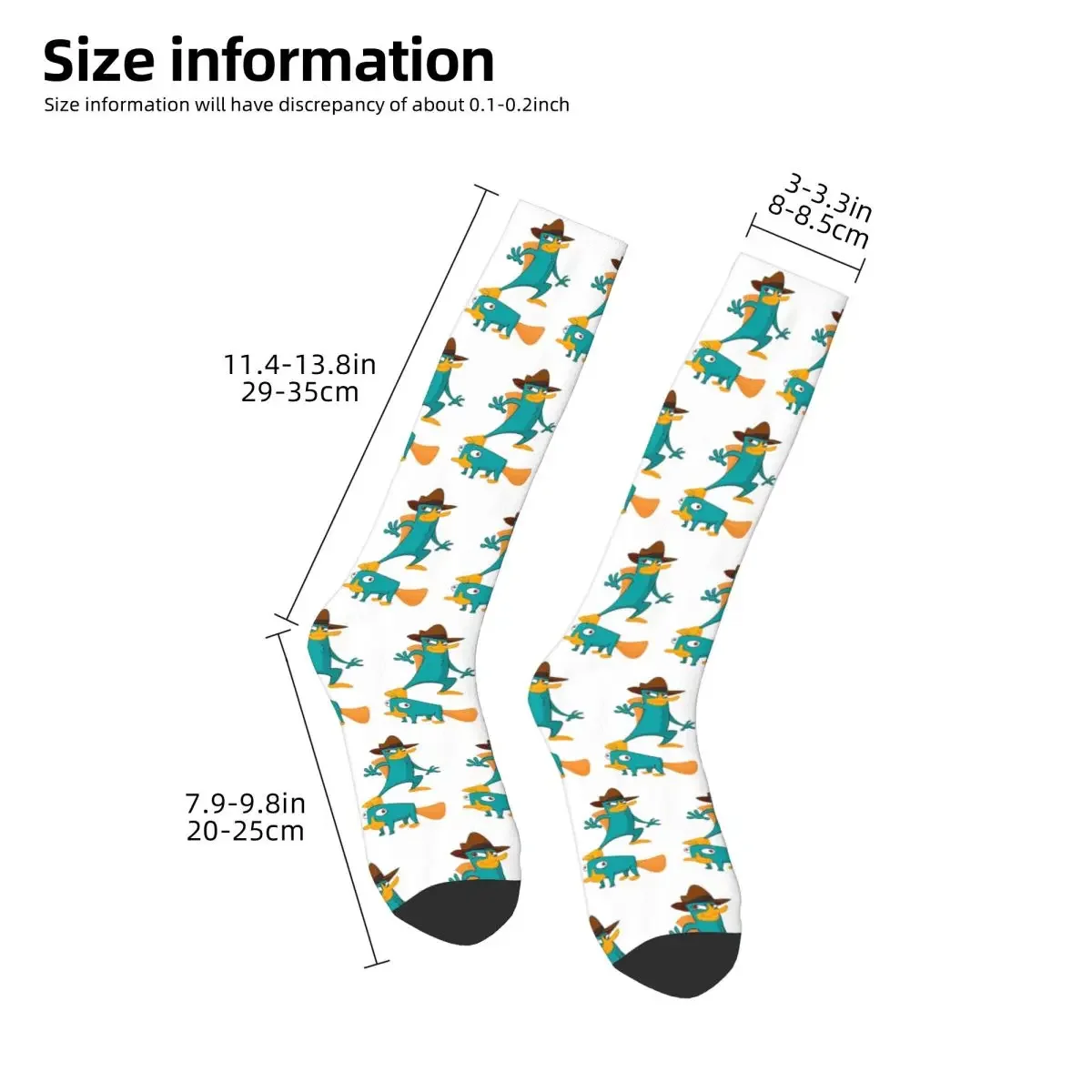 Perry The Platypus Socks Harajuku Super Soft Stockings All Season Long Socks Accessories for Unisex Gifts